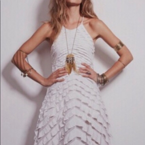 Free People Cascading Waterfall Ruffle Maxi Medium